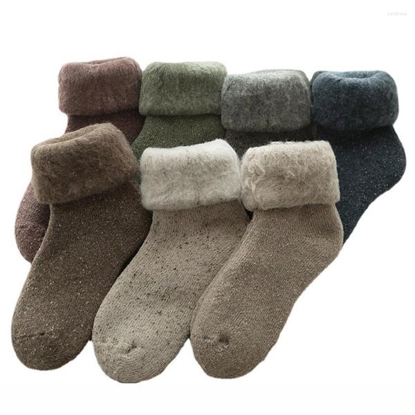 Chaussettes de sport épaisses et chaudes pour l'hiver, mode rétro décontractée, Tube central antigel en coton, élastique solide pour l'extérieur, pour la russie