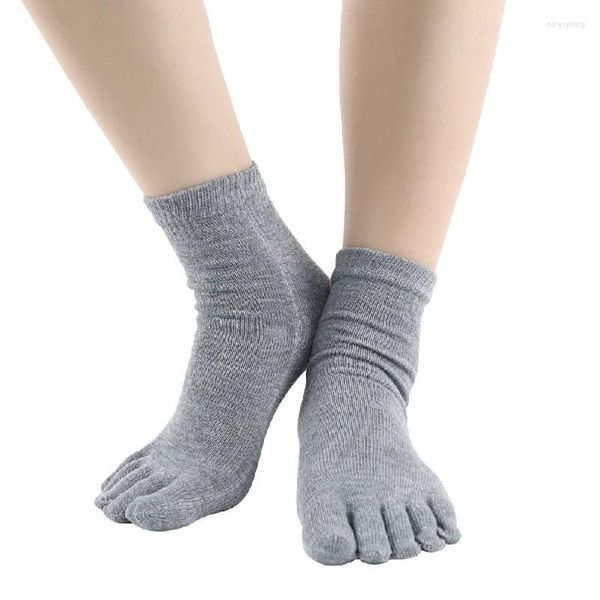 Chaussettes de sport sabots en bois coton cinq orteils orteils séparés doigts secs empêchent le mouvement du pied de l'athlète protègent les orteils fendus