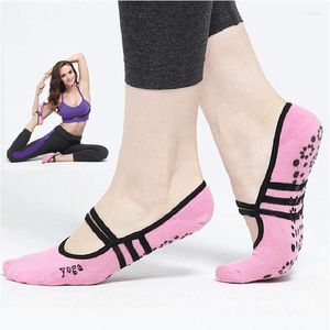 Sportsokken yoga non -slip bandage katoenen skid pilates ballet barre dance sock slippers sportkleding met grips voor vrouwenmeisjes