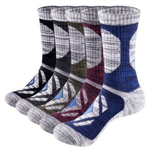 Chaussettes de sport YUEDGE pour hommes, chaussettes de travail à coussin respirant avec mèche d'humidité, chaussettes de sport de plein air en coton épais pour hommes, taille 37-46 EU 231102