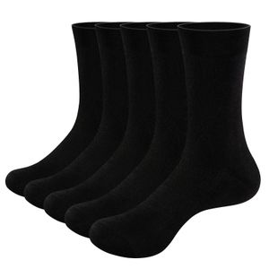 Sportsokken YUEDGE Heren Bamboe Sokken Anti Geur Ademend Effen Mid Kalf Zwart Business Jurk Sokken Voor Mannelijke Maat 37-46 EU 231109