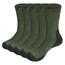 Sportsokken YUEDGE Heren Vochtafvoerend Mid Calf Thermische Werklaars Wandelen Trekkingsokken 5 Paar Pack 231202