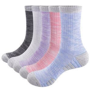 Chaussettes de sport YUEDGE Chaussettes de randonnée pour femmes Coussin en coton à mèche d'humidité Casual Gym Fitness Sports Crew Chaussettes pour dames 36-43 EU 231201