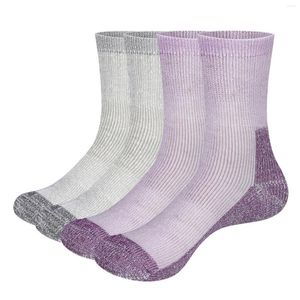 Chaussettes de sport Yuege Womens Mérino Moisture Humidité Mécarding Randonnée extérieure Randonnée extérieure pour la taille 34-45