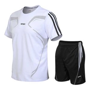 Sports pak fitness korte mouwen t-shirt shorts lichtgewicht snel drogen ademende casual sportkleding