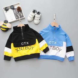 Costume de sport pour garçons, pull avec lettres imprimées, pantalon décontracté, ensemble T-shirt pour bébés de 1 à 4 ans