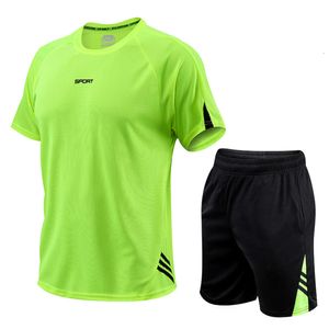 Costume de sport à manches courtes pour hommes, séchage rapide, course à pied, basket-ball, Football, entraînement d'été, vêtements de matin