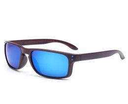 Lunettes de soleil sportives Riz Nail Willow Nail Sunglasses Oak Wood Grain Sunglasses1444352
