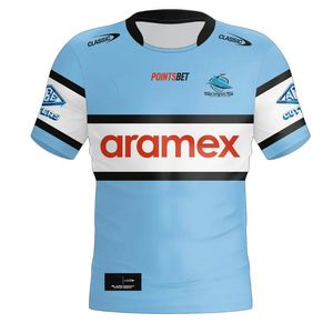 T-shirt de sport 2024 Shark Rugby Jersey chemises à domicile maillots d'entraînement taille S-5XL