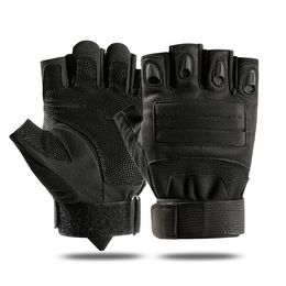 Sport Tactical Outdoor Fingerless Gloves Military Airsoft voor het fotograferen van fietsende rubberen knokkel touchscreen