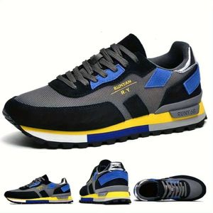 Sport top comfortabele niet -slip heren sneakers voor buitenactiviteiten - trendy kleurblokontwerp met zachte zool buiten