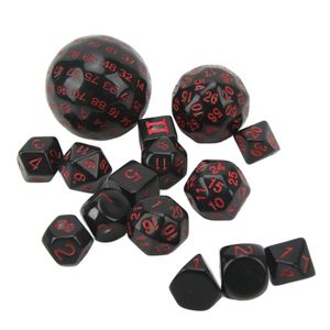 Sportspeelgoed 15 stks Polyedrale dobbelstenen Set Acryl D3 tot D100 Tabel Gaming Dices For Role Playing Games Party Party Intelligent Shape 230816