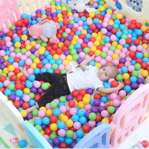 Sports Toys 50 Pcslot Soft Plastic Ball Pit Toys for Boys Eco-friendly Ball Pool Ocean Wave Ball Pit Colorful Balls Dia 5.5cm7cm 231013