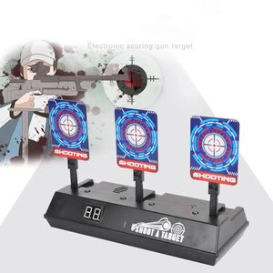 Sports Toys AutoReset Electric Target For Nerf Guns Bullets Beads Blaster Gun Gift Parts High Precision Scoring Practice 231128