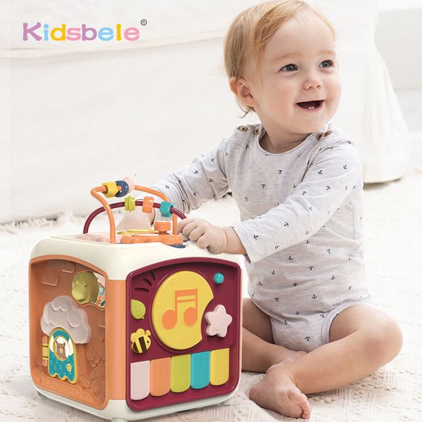 Jouets sportifs pour bébé Activité cube pour tout-petit 7 en 1 forme éducative Sartrie Musical Toy Mazaz compteur Discovery for Kids Learning SDFQE 230816