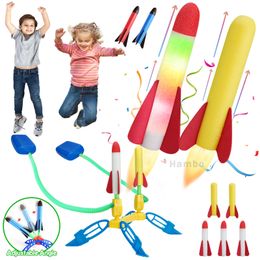 Jouets de sport Lanceur de fusées volantes Jouet pour enfants Pompe à sauter Lancement de mousse Eva Soaring Rocket Parent Enfant Jouets de sport Sports de plein air 230803