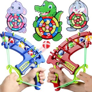 Jouets de sport Montessori Dart Board Slings Target Sticky Ball Dartboard Catapult Throw Sport Game Éducatif Enfant Jeux de plein air pour enfants 231017