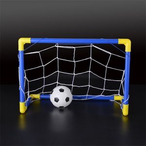 Jouets de sport OCDAY Pliant Mini Football Soccer Goal Post Net Set avec Pompe Enfants Sport Intérieur Extérieur Jeux Jouets Enfant Cadeau D'anniversaire En Plastique 230529