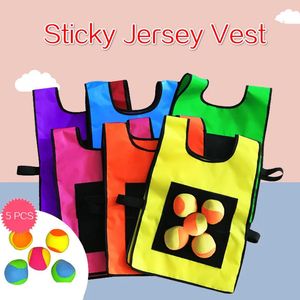 Sportspeelgoed Buitensport Game Props Vest Sticky Jersey Vest Spelvest met kleverige bal Gooien van speelgoed voor kinderen Kindersportspeelgoed 231013