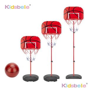 Jouets de sport Jouets de sport Panier de basket-ball 63 150 cm Support de support réglable pour enfants Bébé Extérieur Ballon d'intérieur Porte-panier de sport G Dhb9E