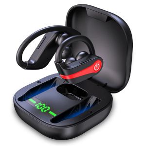 Écouteurs de sport TWS 5.1 Bluetooth, suppression du bruit, basses profondes, écouteurs sans fil IPX7, casque d'écoute à affichage LED, autonomie de 40 heures