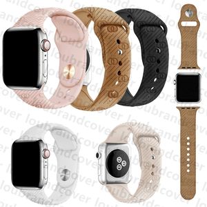 Bracelets de bracelet de montre de sport pour bracelet de montre Apple 49 mm 42 mm 38 mm Remplacement iwatch série 8 4 7 9 Bracelet souple en silicone liquide gaufrage motif concave 3D ap bracelets de montre