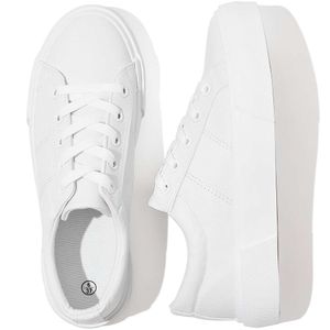 Sports White Women's's Casual Pu Lace Uoidru Leather Up Tennis Fashion Low Top Sole Sole Chaussures 423 643