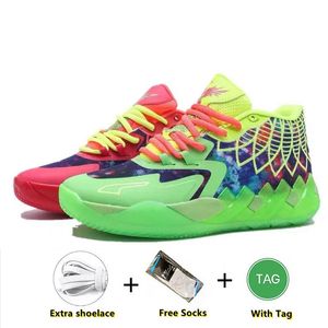 Sports avec boîte à chaussures balle lamelo 1 Mb01 Chaussures de basket-ball pour hommes Rick et Morty Rock Ridge Red Queen pas d'ici Lo Ufo Buzz City Black Blast Mens Trainers