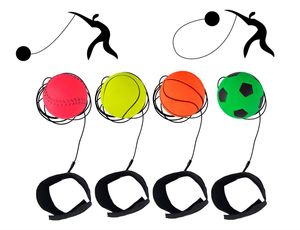 Speelgoed voor sportpolsballen Inclusief basketbal, honkbal en voetbal Polsbandspeelgoed Duurzame schuimrubberen koord bevestigde rebound-ballen