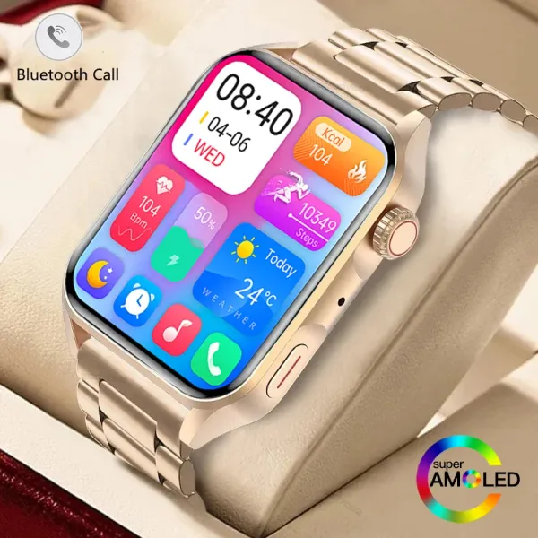 Sports Zodvboz Smart Watch Femmes toujours exposées le temps AMOLED RÉPONSE CALL NFC Watches Men de monnaie intelligente imperméable pour Xiaomi es Watch