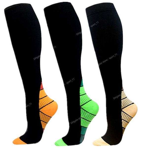 Anti Fatigue Unisexe Crossfit Chaussettes Chaussettes De Compression Chaussettes De Pression Médicales Varices Soulagement Des Jambes Douleur Genou Bas Hauts Vêtements De Sport AccessoiresSports