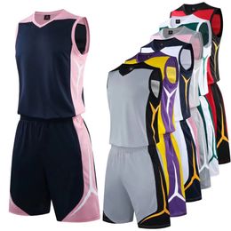 Sportkleding Custom Mannen Vrouwen Basketbal Jersey Set Club College Team Professionele Training Uniformen Pak Plus Size 240306
