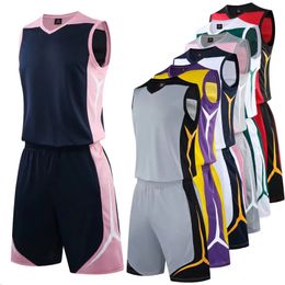 Sportkleding Custom Mannen Vrouwen Basketbal Jersey Set Club College Team Professionele Training Uniformen Pak Plus Size 240122