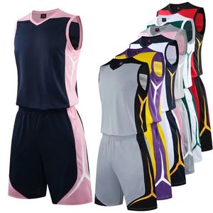 Vêtements de sport personnalisés hommes femmes maillot de basket-ball ensemble club collège équipe uniformes de formation professionnelle costume grande taille 240325