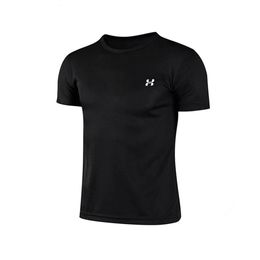 Sportkleding t -shirt mannen afdrukken quickdrying shirt gym running snel droge ademende workout fitness Undershirts 240416
