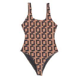 Briefjacquard badmode voor dames zomerontwerper sexy badpak eendelig strandbadpak