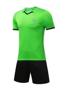 Sportverein Werder Bremen Survêtements pour hommes Costume de sport à revers Dos en maille respirante exercice cool loisirs de plein air sport chemise à manches courtes