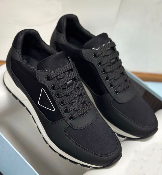 Sporty 2024SS Daily Wear Hommes Prax 01 Baskets Chaussures Brosse En Cuir Plate-forme Casual Marche Re-Nylon Baskets Basses Chunky Semelle En Caoutchouc Chaussures