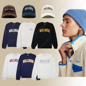 Sportieve en rijke dames designer sweatshirts letterprint katoen casual trui losse 24ss hoodies tops
