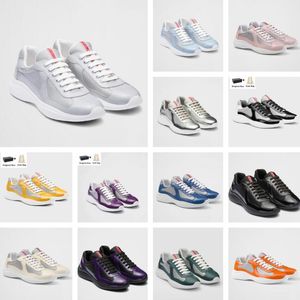 Sporty Designer Men Chaussures America Cup Runner Patent Leather Bike Tissue de tissu technique Mesh Light Flexible Rubber Sole Comfort Wholesale Trainer moins cher