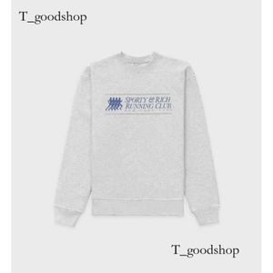 Sporty Rich Women Designer Sweatshirts Letter Afdrukken Katoen Casual Sweater Loose Hoodies Tops E73