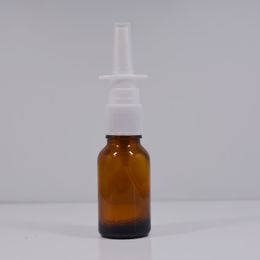 Spot 5ml15ml20ml30ml50ml bouteille en verre de pulvérisation nasale brune bouteille de pulvérisation nasale orale peut être imprimé LOGO