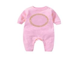 Goods spot nouveau-nés Mompers Baby Boys and Girls Fashion Designer Imprimer Pure Coton Long Manche à manches 8602209