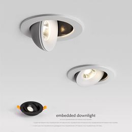 LED SPOT Downlight Lampe de plafond encastrée 15W Dalmable Blanc noir LED intérieur LED PIND LET 360 ° Réglable pour le salon AC220V
