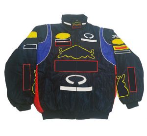 Spot nouvelle veste de course F1 équipe de broderie complète veste rembourrée en coton 195W