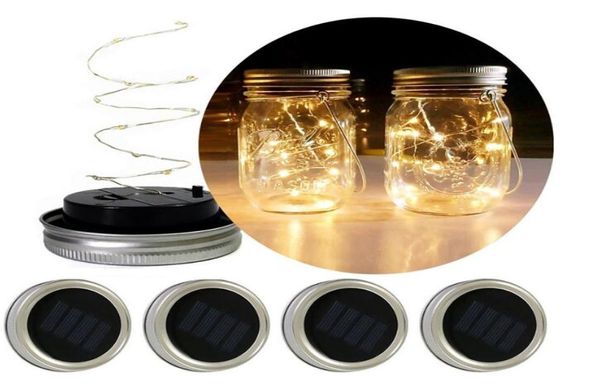 Spot Solar Mason Jar Lamp Garden extérieur imperméable Luminescents Lampes à bouteille à la maison Décoration de la lampe de capuchon LED 3970610