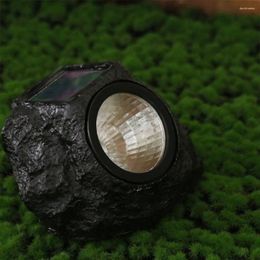 Spotlight Solar Stone Light Simulation chaude imperméable lampe LED LED Économie de pelouse jardin