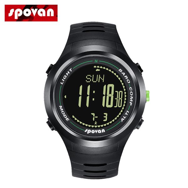 Spovan Leader 2 Smart Watch Men Sports Digital Poudomètre 5ATM Back-Light Backlight Calorie Count Count Wrist