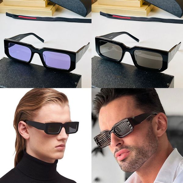 SPR06 Designer Lunettes de soleil Femmes Lunettes Outdoor Square Shades bleu Noir PC Cadre Mode Classique HOMMES Lunettes de soleil Miroirs Lunettes de soleil de luxe Goggle Beach avec du ruban adhésif