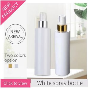 Spuitfles witte huisdierfles met sprays pomp deksel voor vloeibare cosmetische container